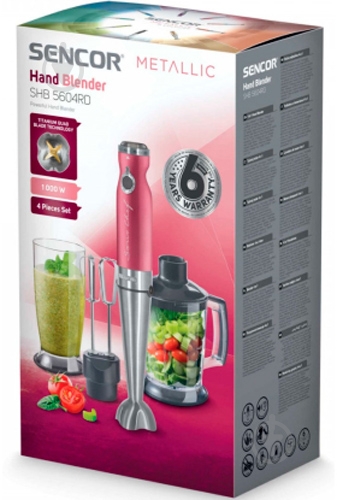 Блендер погружной Sencor SHB5605RS - фото 9