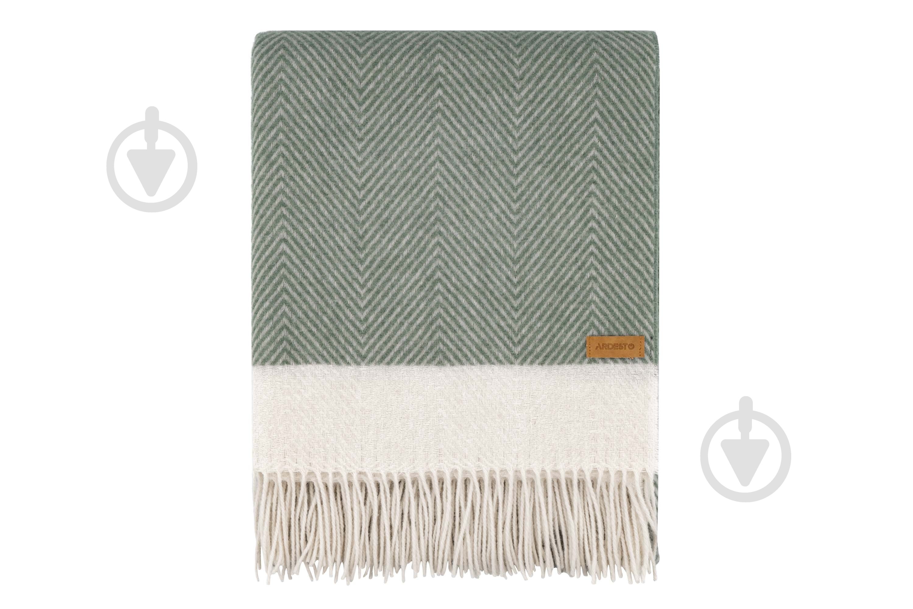 Плед Leonardo Bianco ART0504LB 140x200 см белый с зеленым Ardesto - фото 2