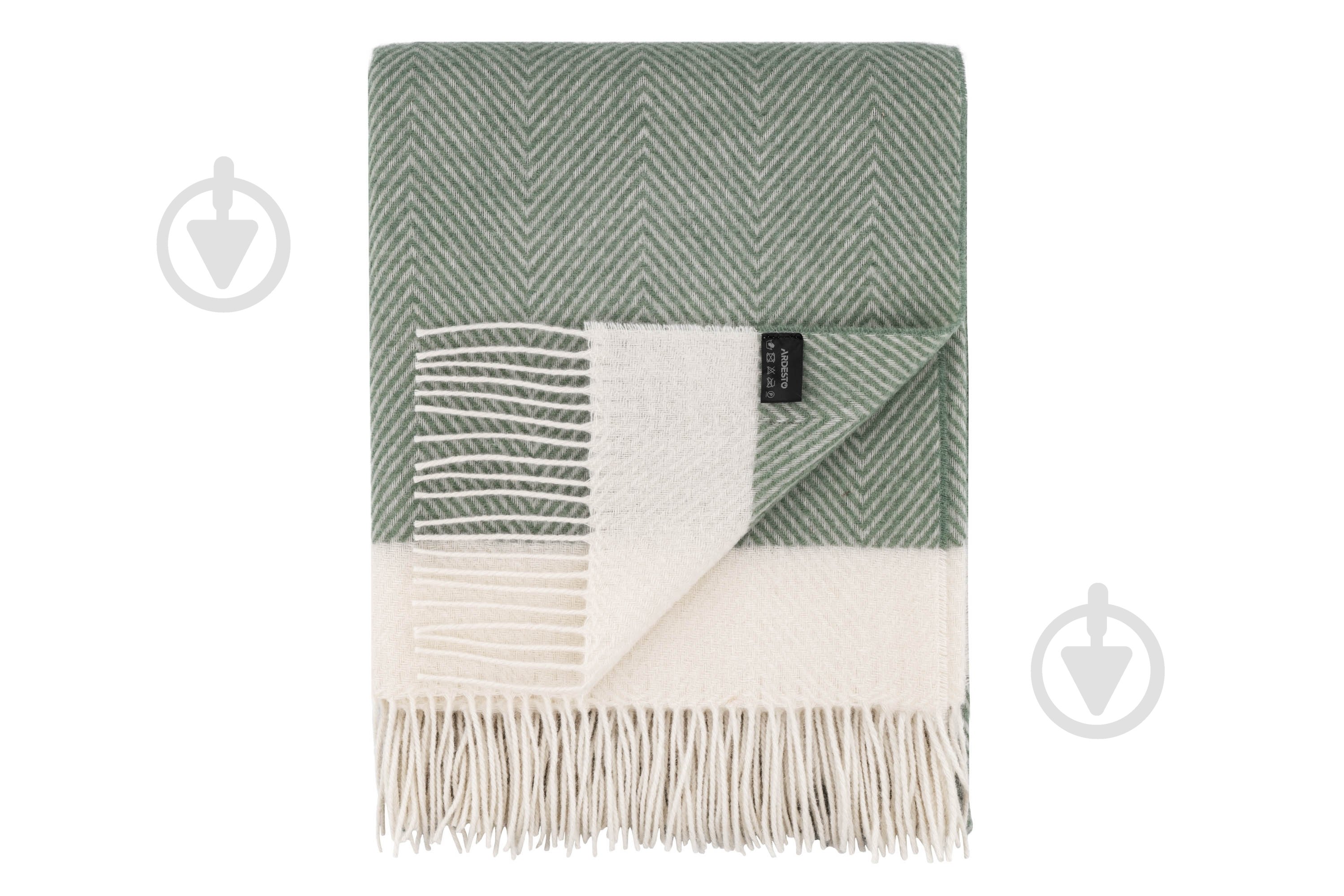 Плед Leonardo Bianco ART0504LB 140x200 см белый с зеленым Ardesto - фото 3