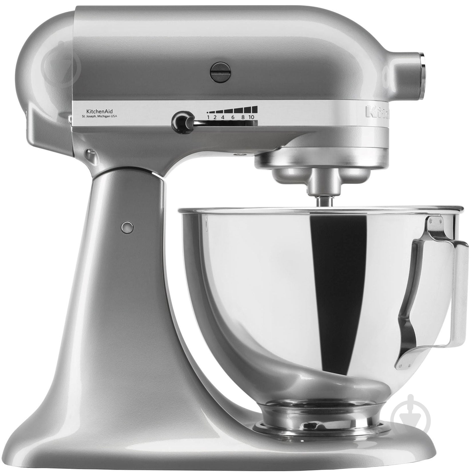 Кухонная машина KitchenAid 4,3 л 5KSM95PSEMC с откидным блоком, хром - фото 1 Кухонная машина KitchenAid 4,3 л 5KSM95PSEMC с откидным блоком, хром - фото 1