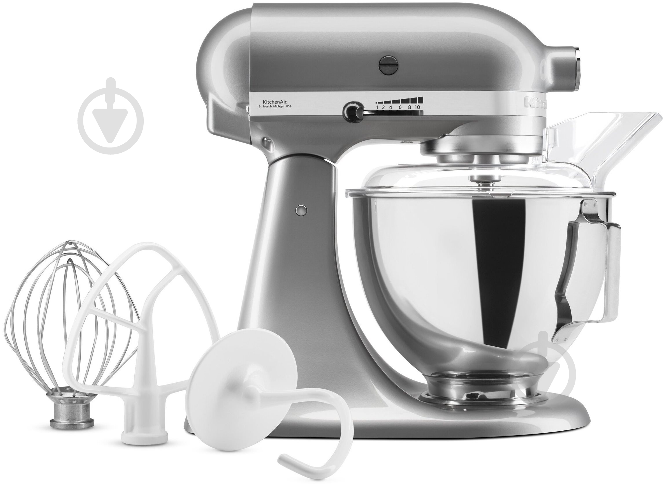 Кухонная машина KitchenAid 4,3 л 5KSM95PSEMC с откидным блоком, хром - фото 5 Кухонная машина KitchenAid 4,3 л 5KSM95PSEMC с откидным блоком, хром - фото 5