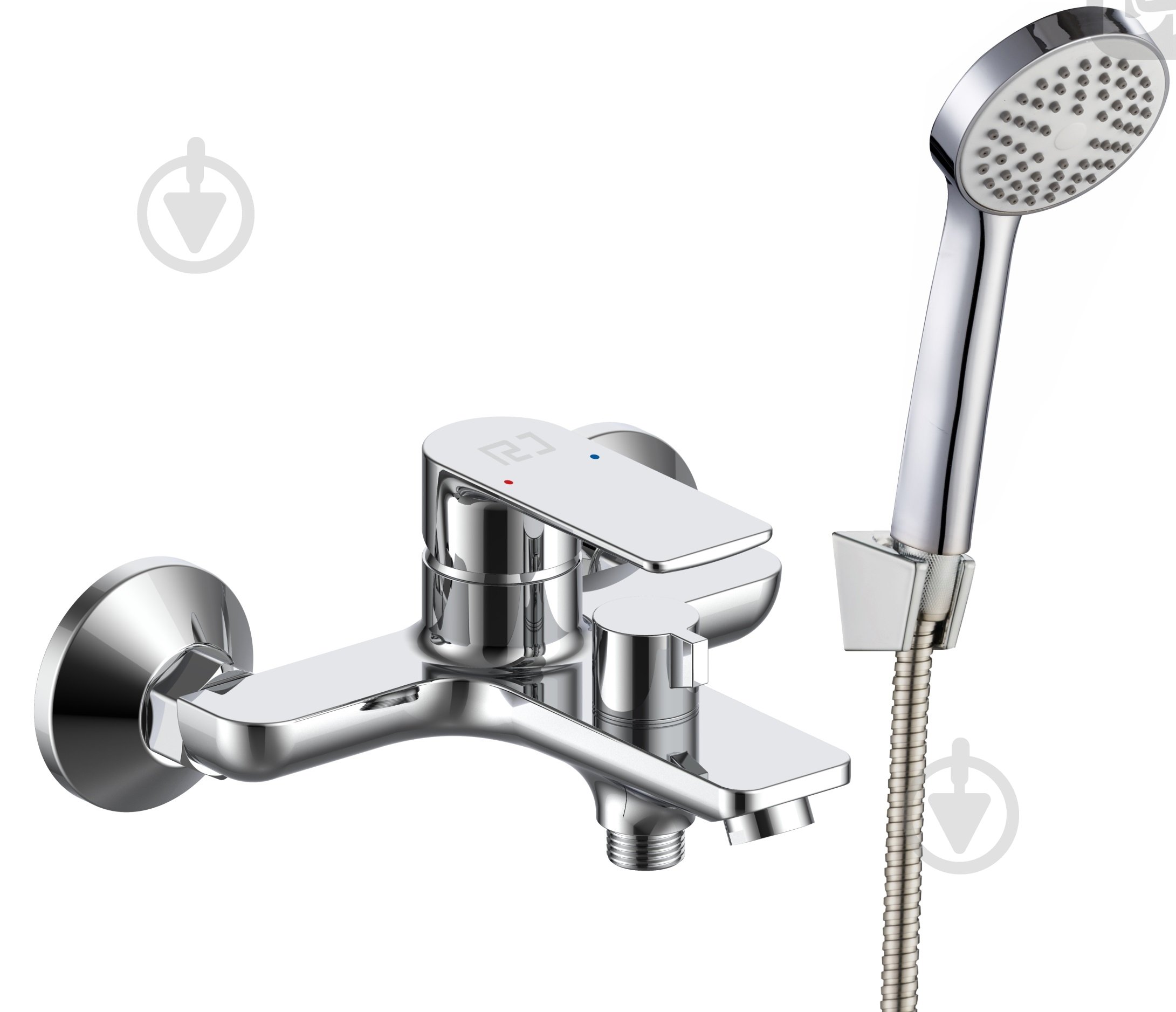 Змішувач для ванни RJ ARA, з душовим гарнітуром, хром - фото 1