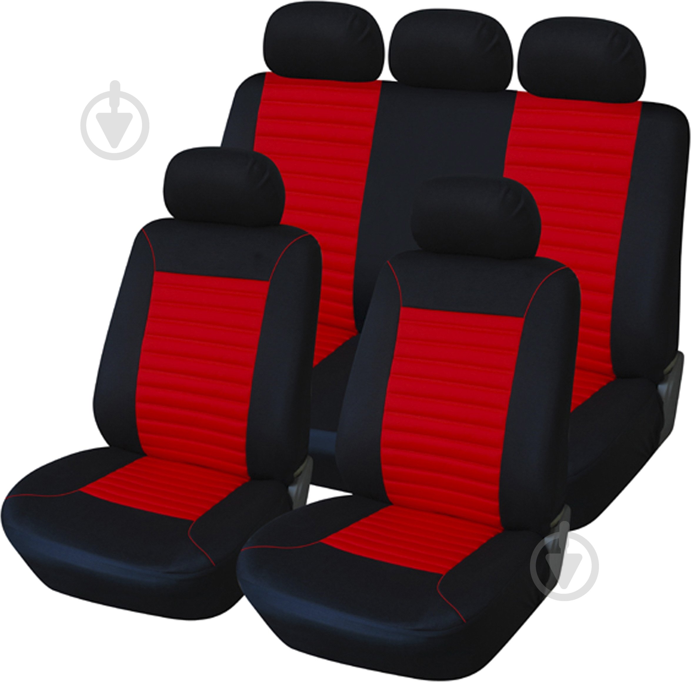 Комплект чехлов на сиденья Auto Assistance универсал АА1800-1 черный с красным - фото 1