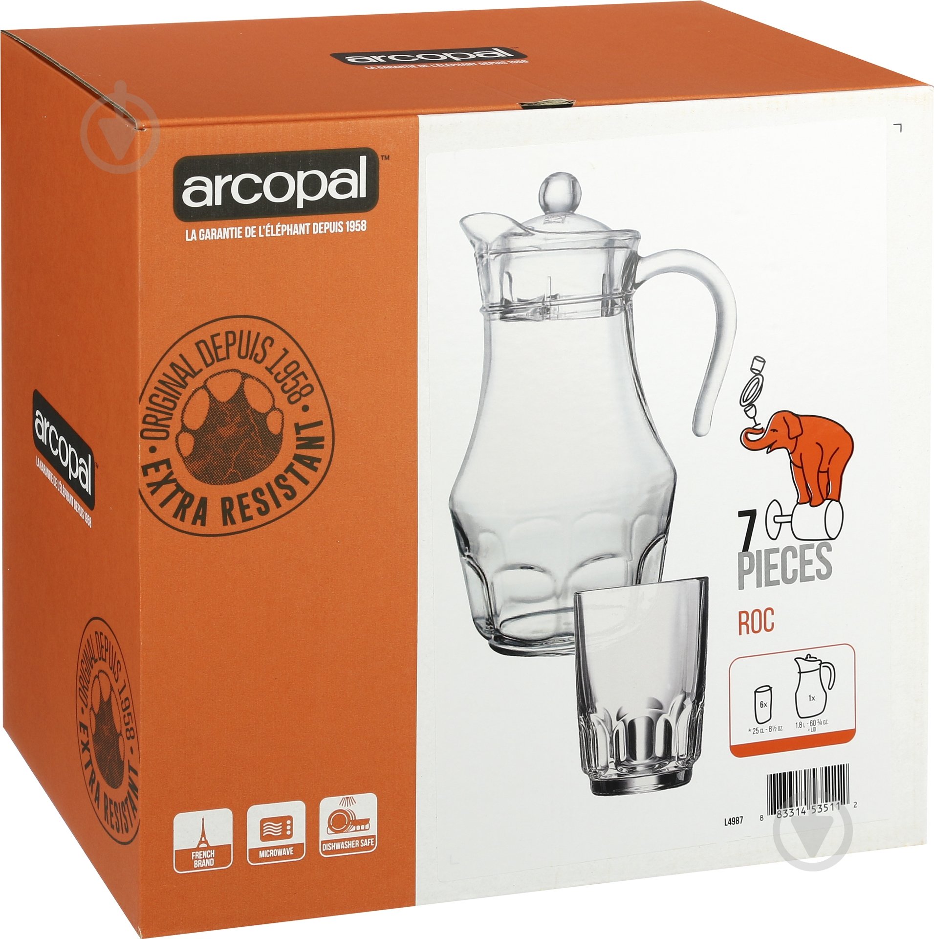 Набір для напоїв Arcopal Roc 7 предметів L4987 - фото 4 Набір для напоїв Arcopal Roc 7 предметів L4987 - фото 4