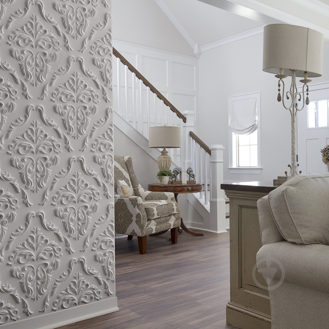 3D-панель гипсовая BeautyWalls Vintage армированная 600x600x25 мм белый - фото 2
