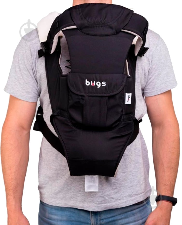Рюкзак-кенгуру 5 в 1 Safe Top черный Bugs - фото 3 Рюкзак-кенгуру 5 в 1 Safe Top черный Bugs - фото 3