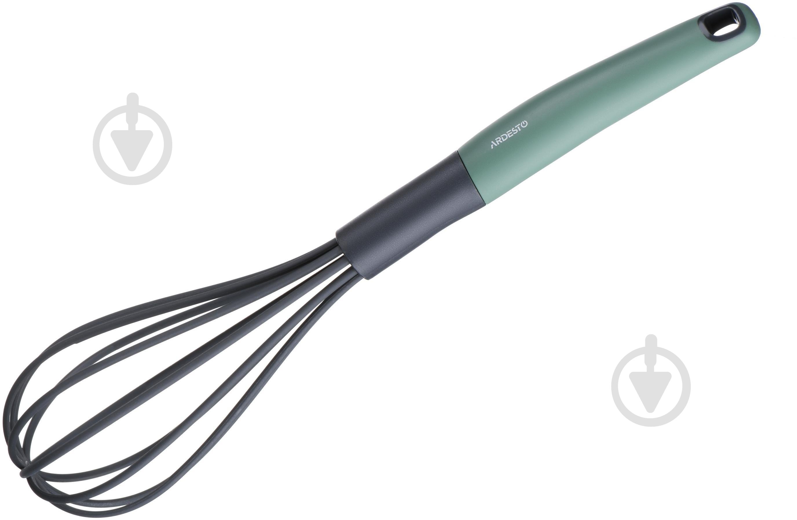 Венчик Ardesto Gemini 32,5 см серый с зеленым AR2106PG - фото 1