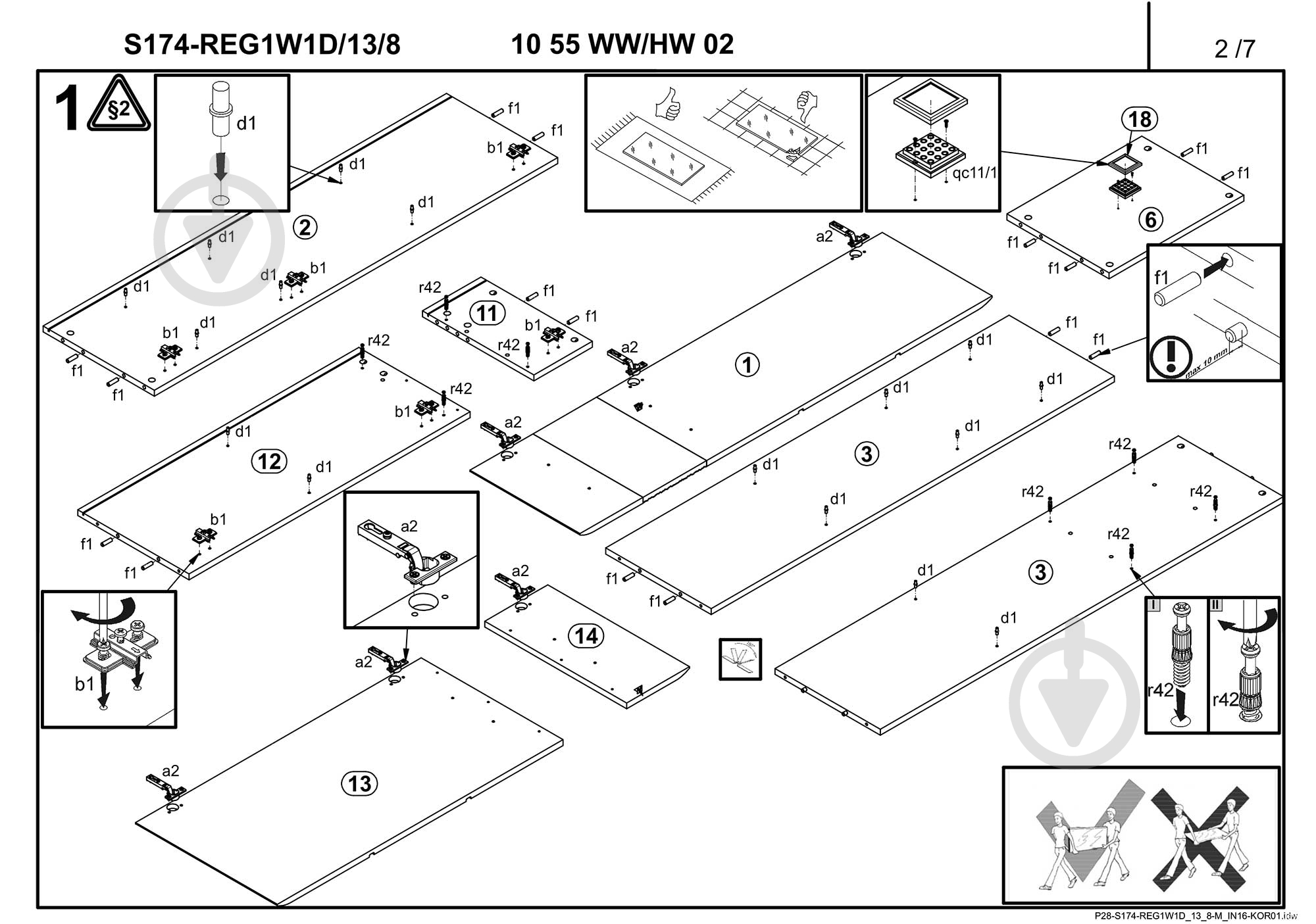 Витрина BRW Україна REG1W1D/13/8 Fun белый - фото 3