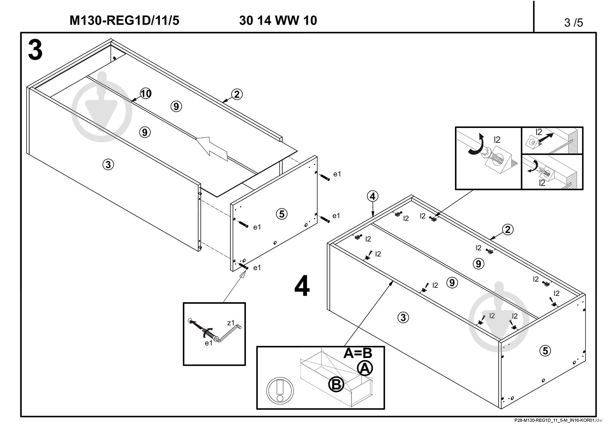 Комод BRW Україна REG1D/11/5 Flames белый - фото 6