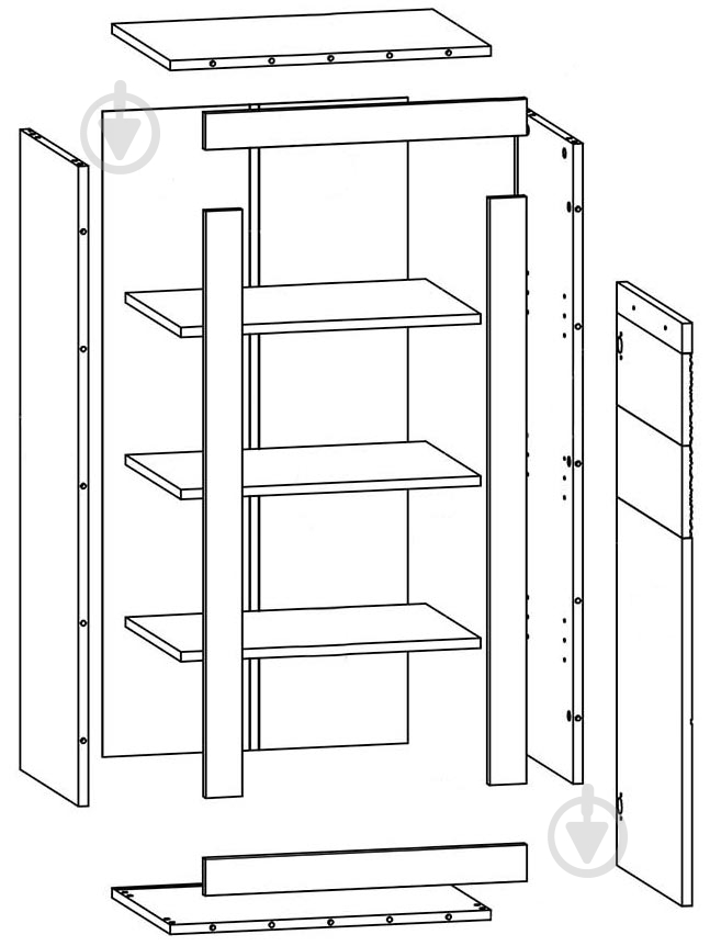 Комод BRW Україна REG1D/11/5 Flames белый - фото 2