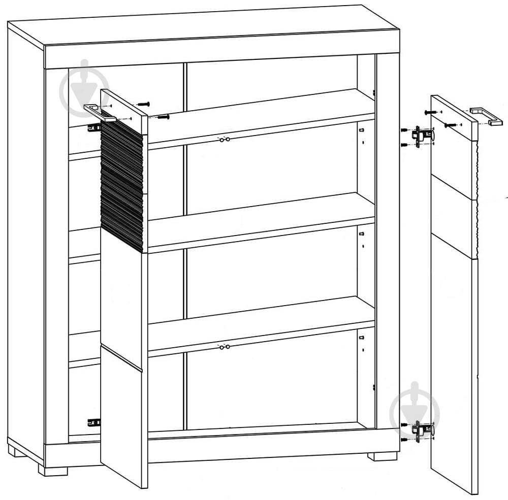 Комод BRW Україна REG2D/11/9 Flames белый - фото 2