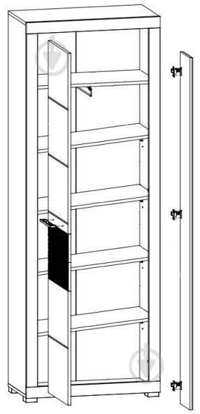 Шкаф BRW Україна REG1L1D/20/7 Flames белый - фото 3 Шкаф BRW Україна REG1L1D/20/7 Flames белый - фото 3
