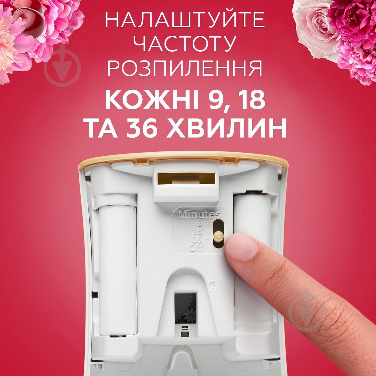 Автоматичний освіжувач повітря Glade Півонія та соковиті ягоди 269 мл - фото 4 Автоматичний освіжувач повітря Glade Півонія та соковиті ягоди 269 мл - фото 4