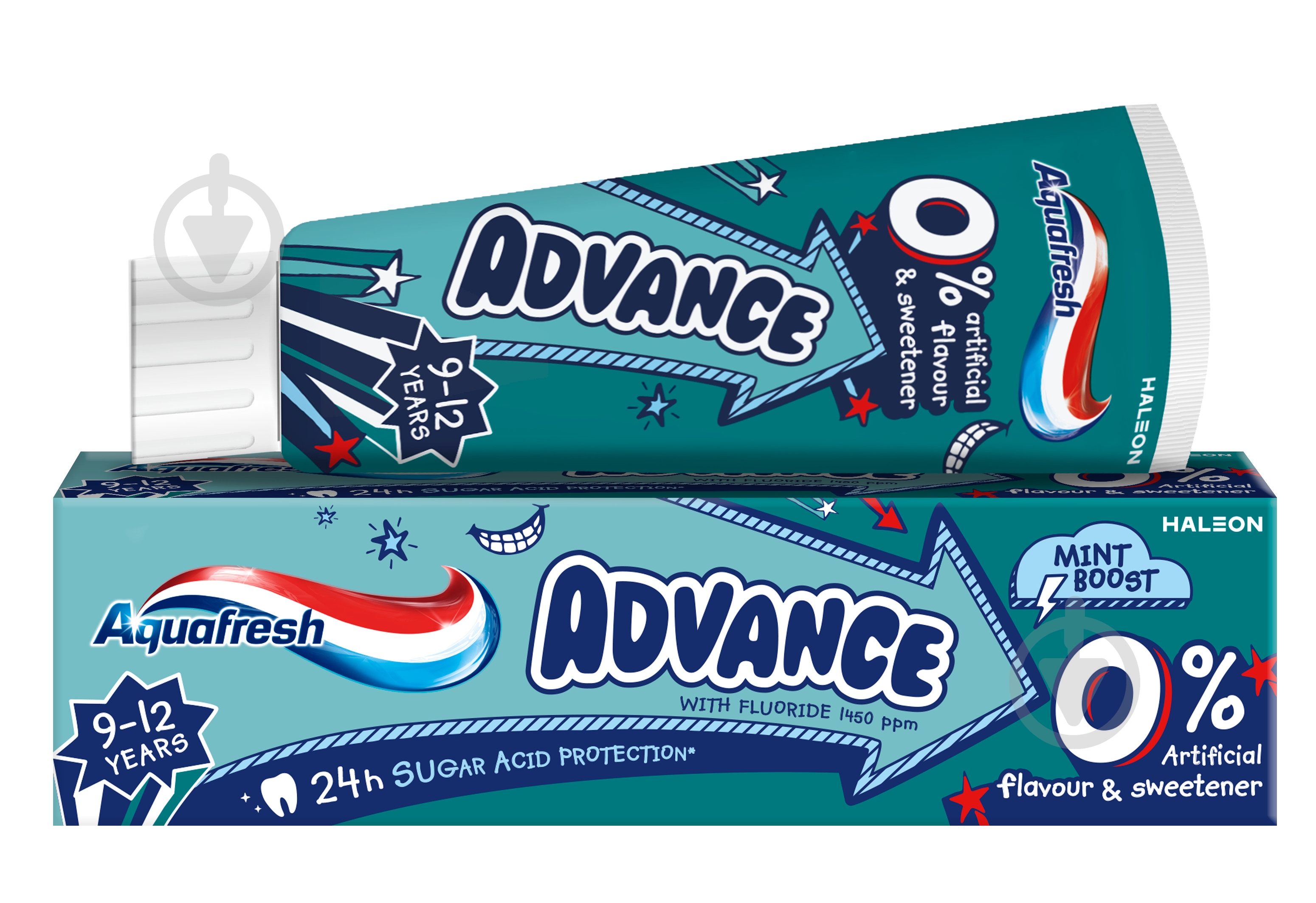 Зубная паста Aquafresh Advance 9-13 лет 75 мл - фото 1 Зубная паста Aquafresh Advance 9-13 лет 75 мл - фото 1