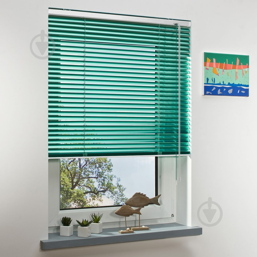 Жалюзі Rollotex алюмінієві горизонтальні з фіксацією 92х210 см зелений металік - фото 2 Жалюзі Rollotex алюмінієві горизонтальні з фіксацією 92х210 см зелений металік - фото 2