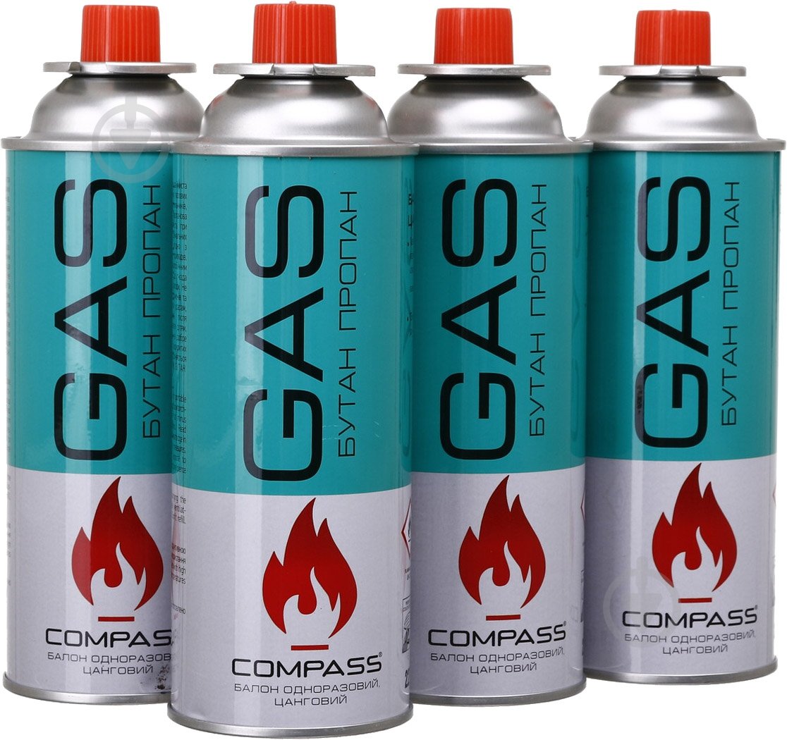 Набор картриджей Compass газовых цанговых 220 гр 4 шт. - фото 1