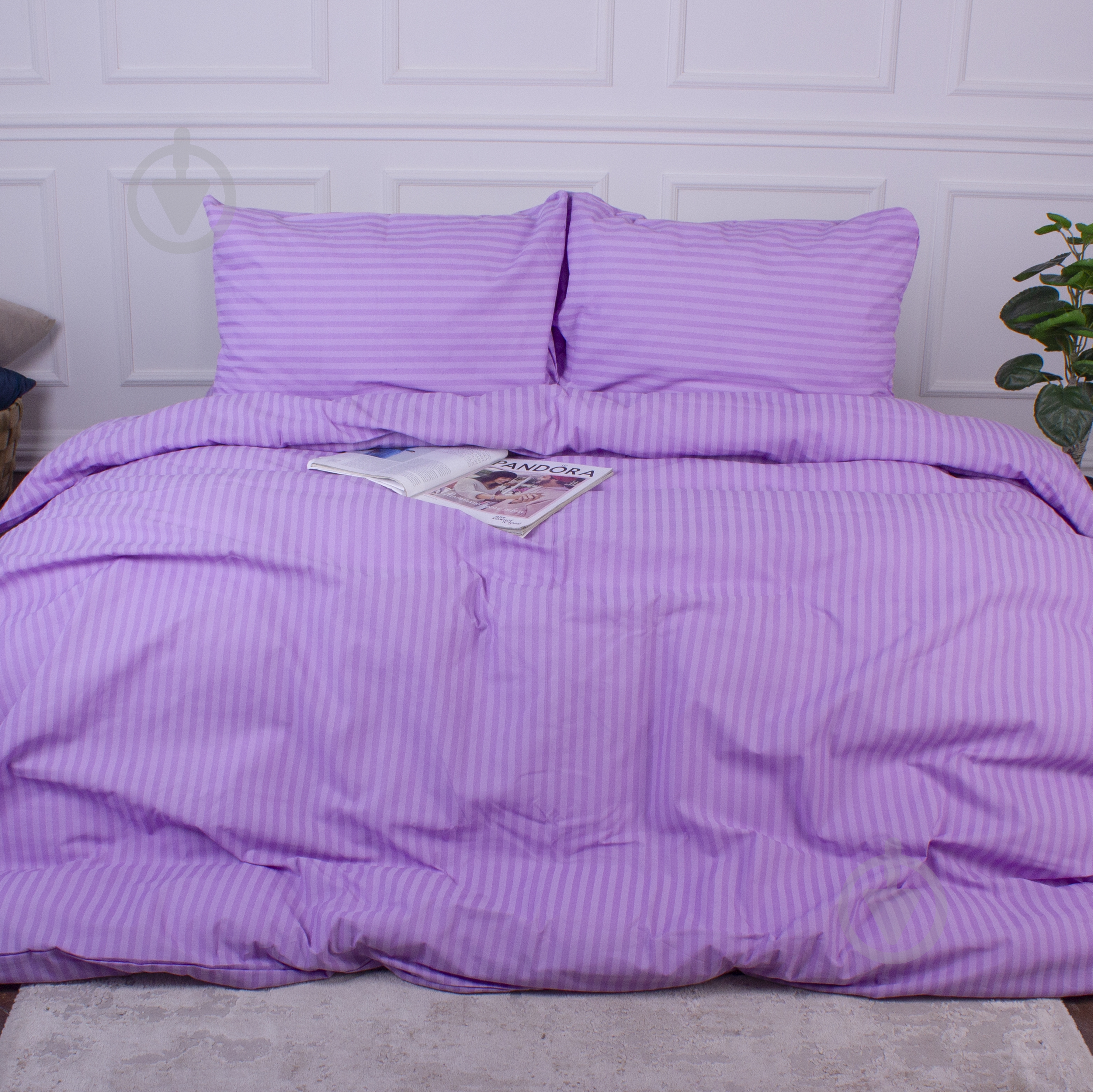 Комплект постельного белья MirSon 17-0618 Stripe Purple фиолетовый - фото 1 Комплект постельного белья MirSon 17-0618 Stripe Purple фиолетовый - фото 1