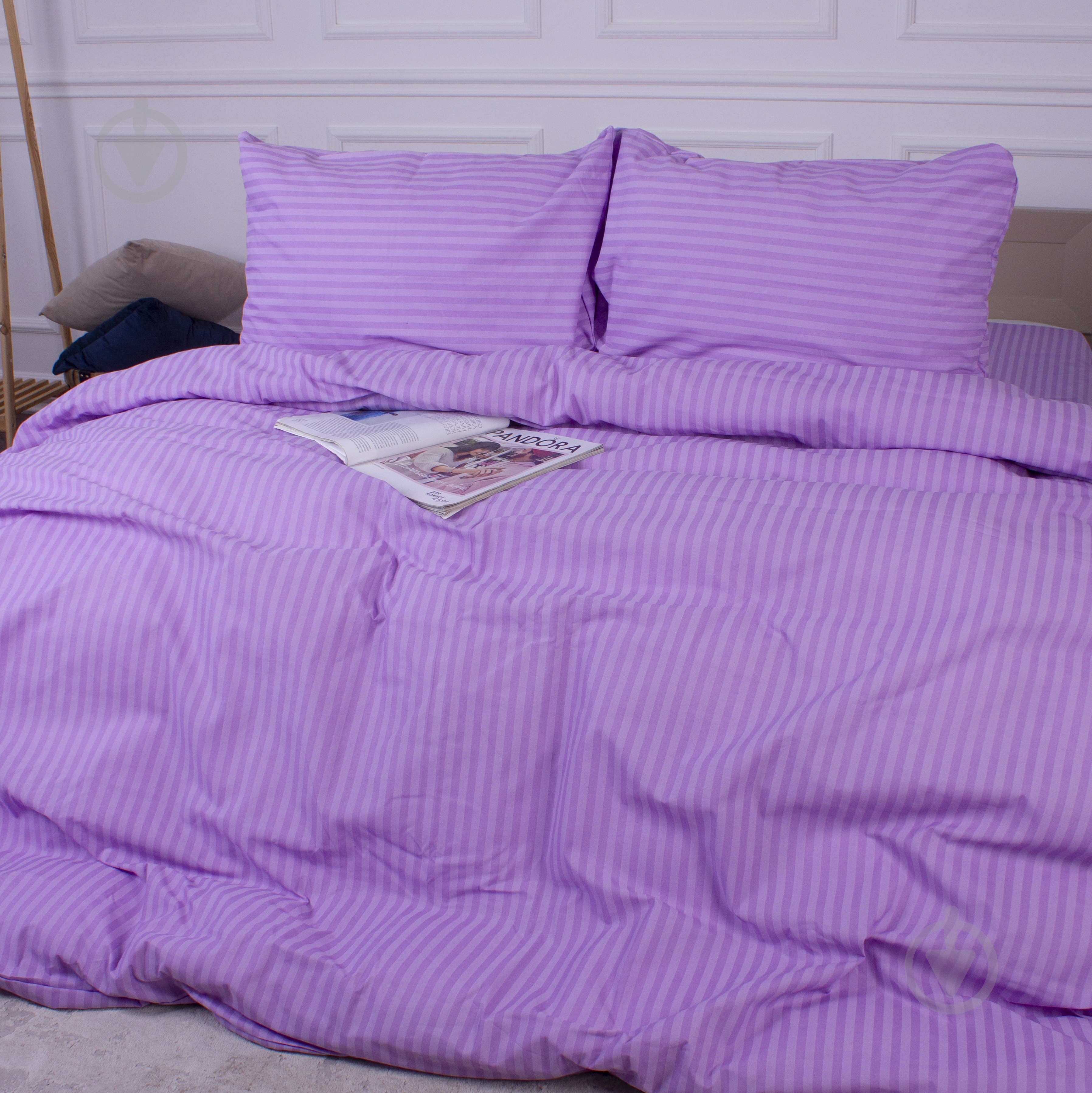 Комплект постельного белья MirSon 17-0618 Stripe Purple фиолетовый - фото 2 Комплект постельного белья MirSon 17-0618 Stripe Purple фиолетовый - фото 2