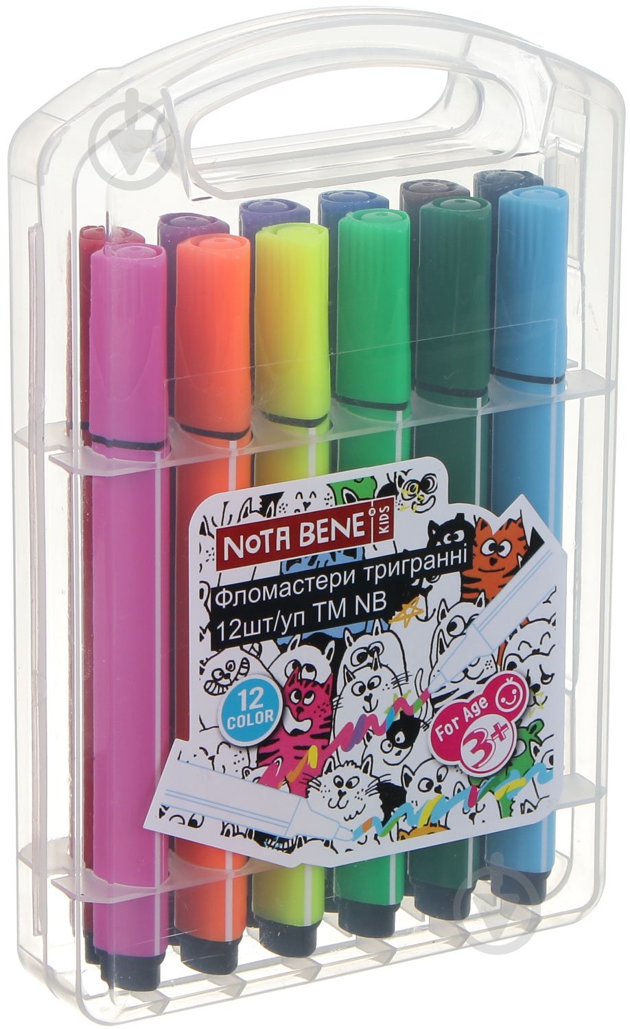 Фломастеры трехгранные 12 шт Nota Bene - фото 2