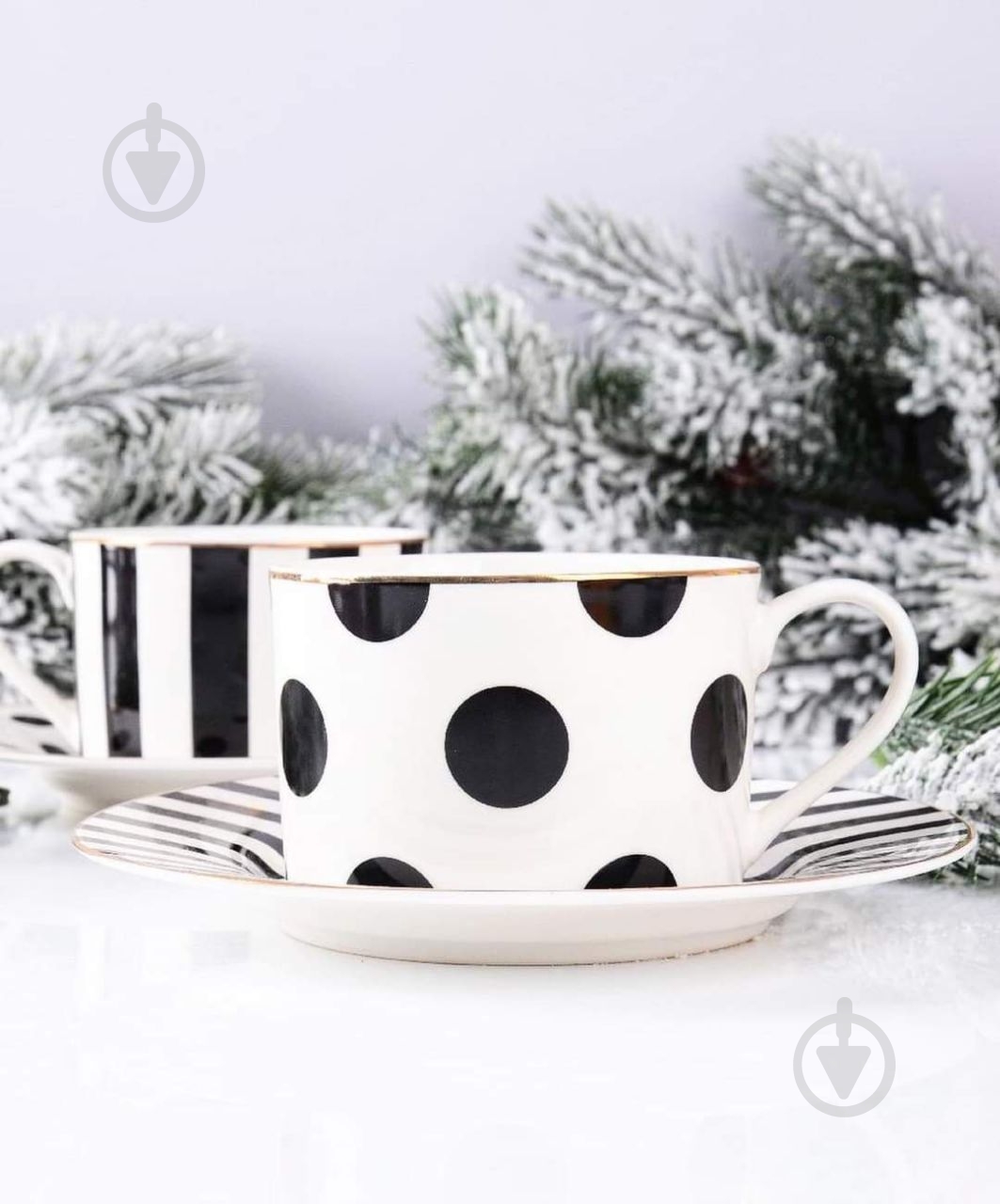 Чашка с блюдцем Lefard Горох 220 мл - фото 2