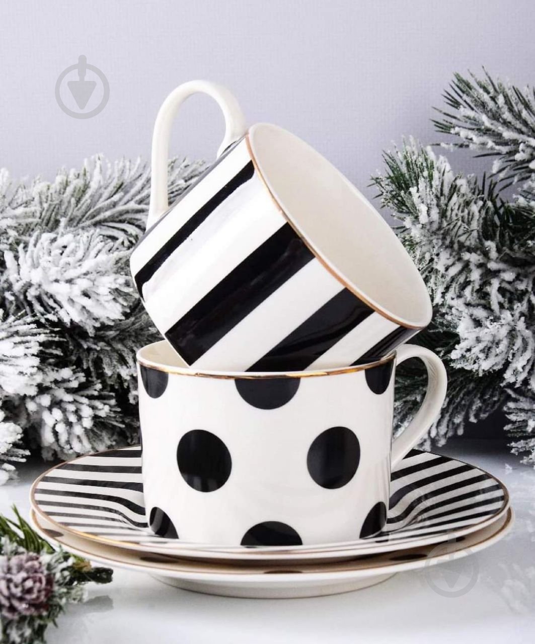 Чашка с блюдцем Lefard Полоска 220 мл - фото 3