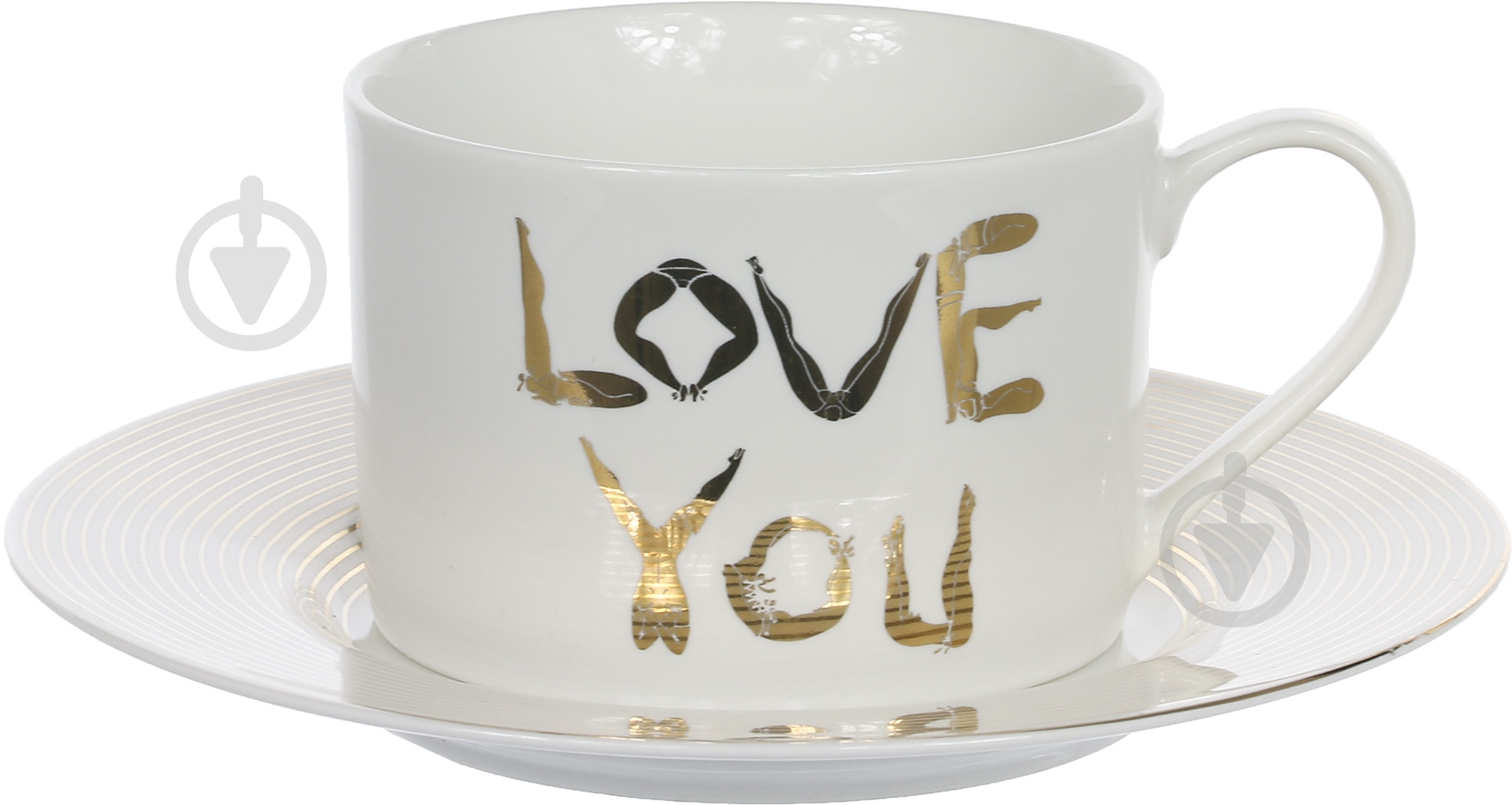 Чашка с блюдцем Lefard Любовь 220 мл - фото 1