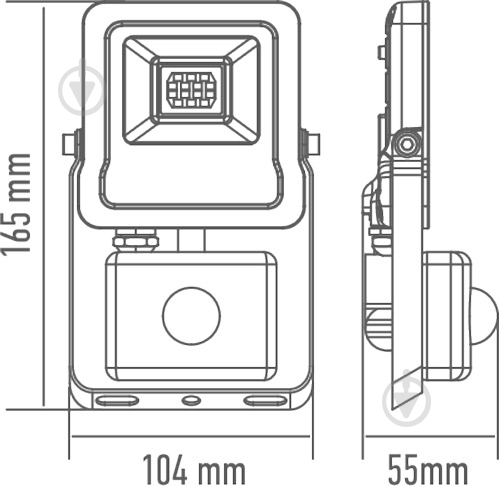 Прожектор з датчиком руху Maxus 1-Max-01-LFL-1050s LED 10 Вт IP65 чорний - фото 2 Прожектор з датчиком руху Maxus 1-Max-01-LFL-1050s LED 10 Вт IP65 чорний - фото 2