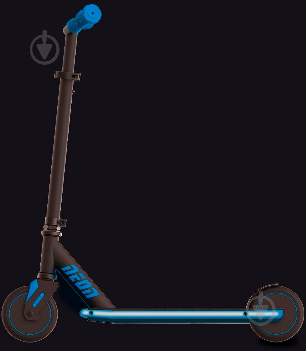 Самокат Neon Viper черный с синим N100828 - фото 2