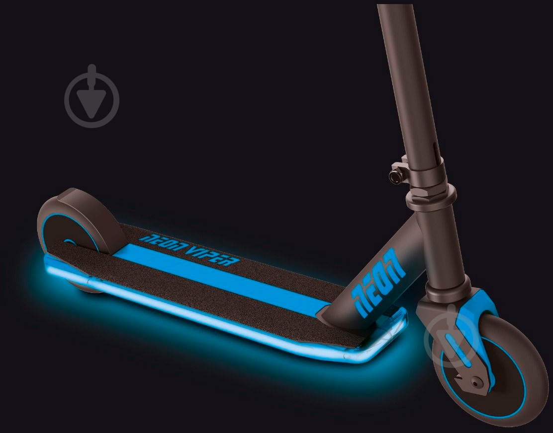 Самокат Neon Viper черный с синим N100828 - фото 3