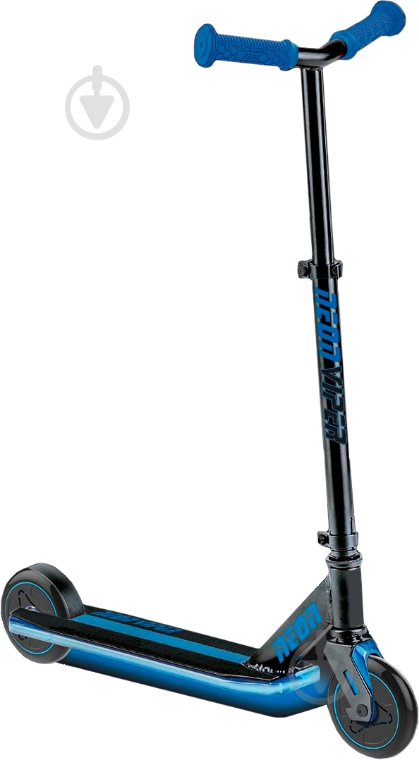 Самокат Neon Viper черный с синим N100828 - фото 1