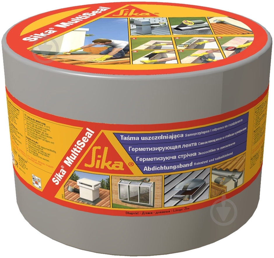 Кровельно-уплотнительная лента Sika MultiSeal 100 мм x 3 м серая - фото 1