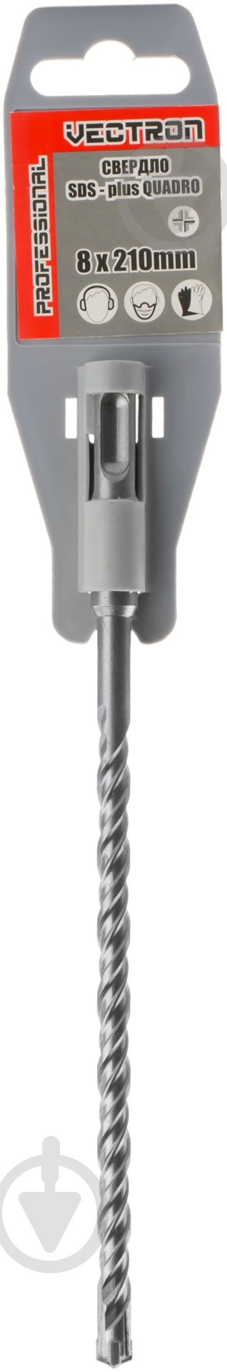 Бур Vectron Quadro  SDS-plus 8x210 мм 30-3-512 - фото 2