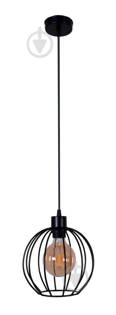 Люстра подвесная Lamperia Iron Mini bollus 1x40 Вт E27 черный - фото 1