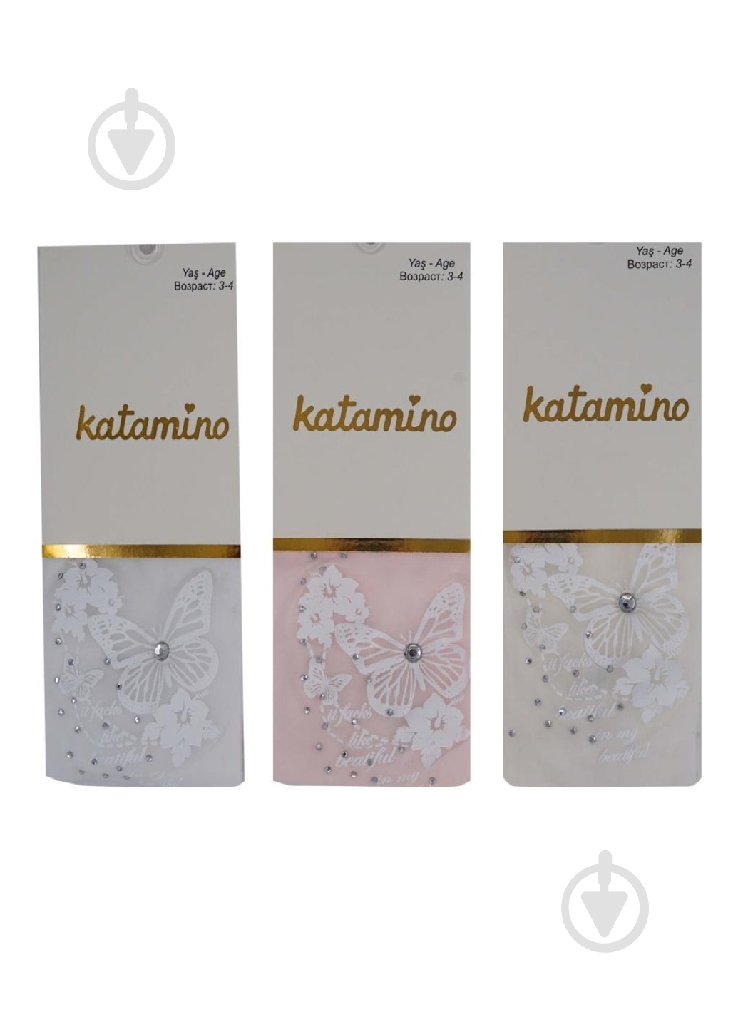 Колготки для девочек KATAMINO K62076 р.80-92 молочный - фото 1