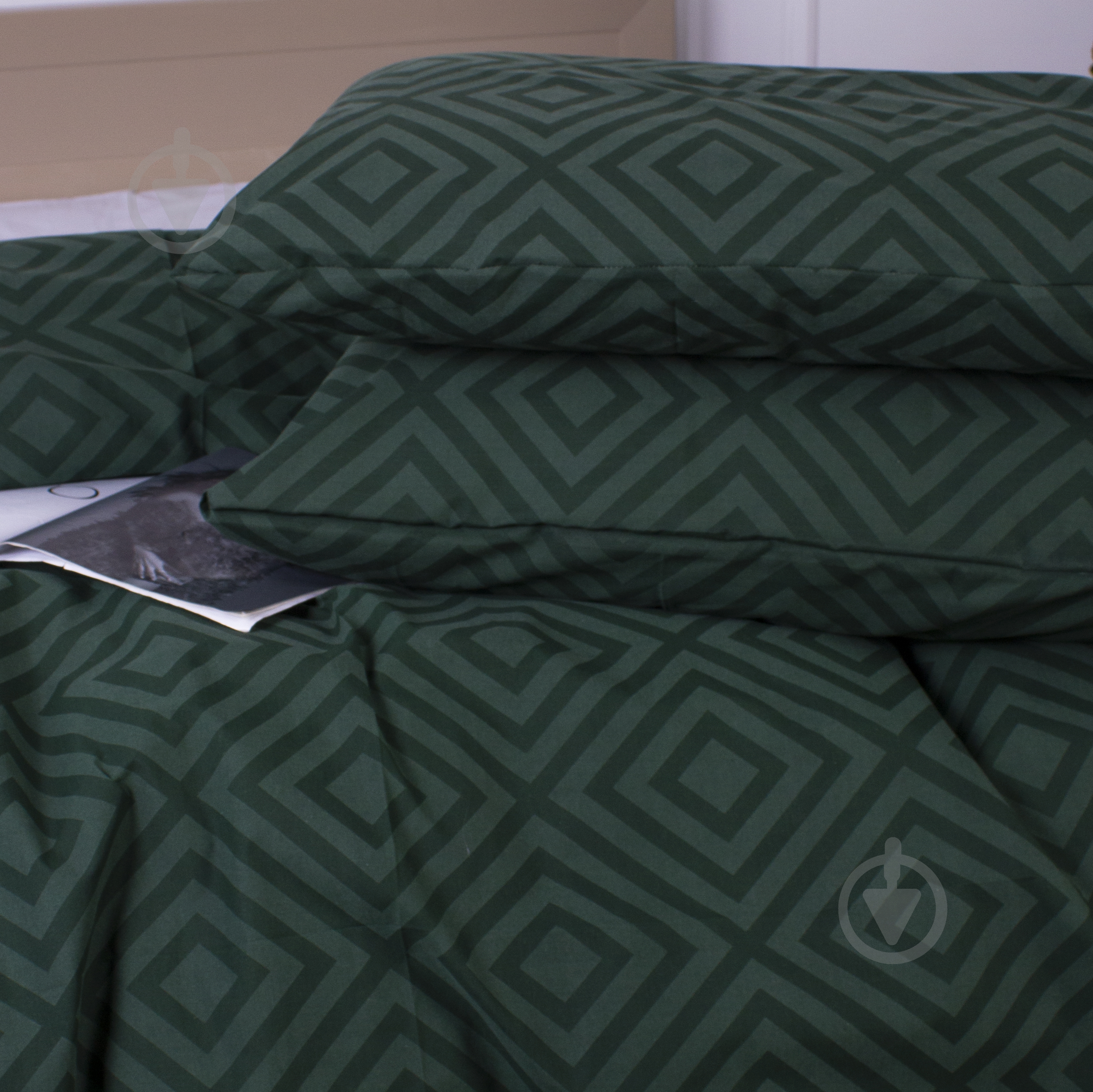 Комплект постельного белья MirSon 17-0622 Geometry Emerald зеленый - фото 3