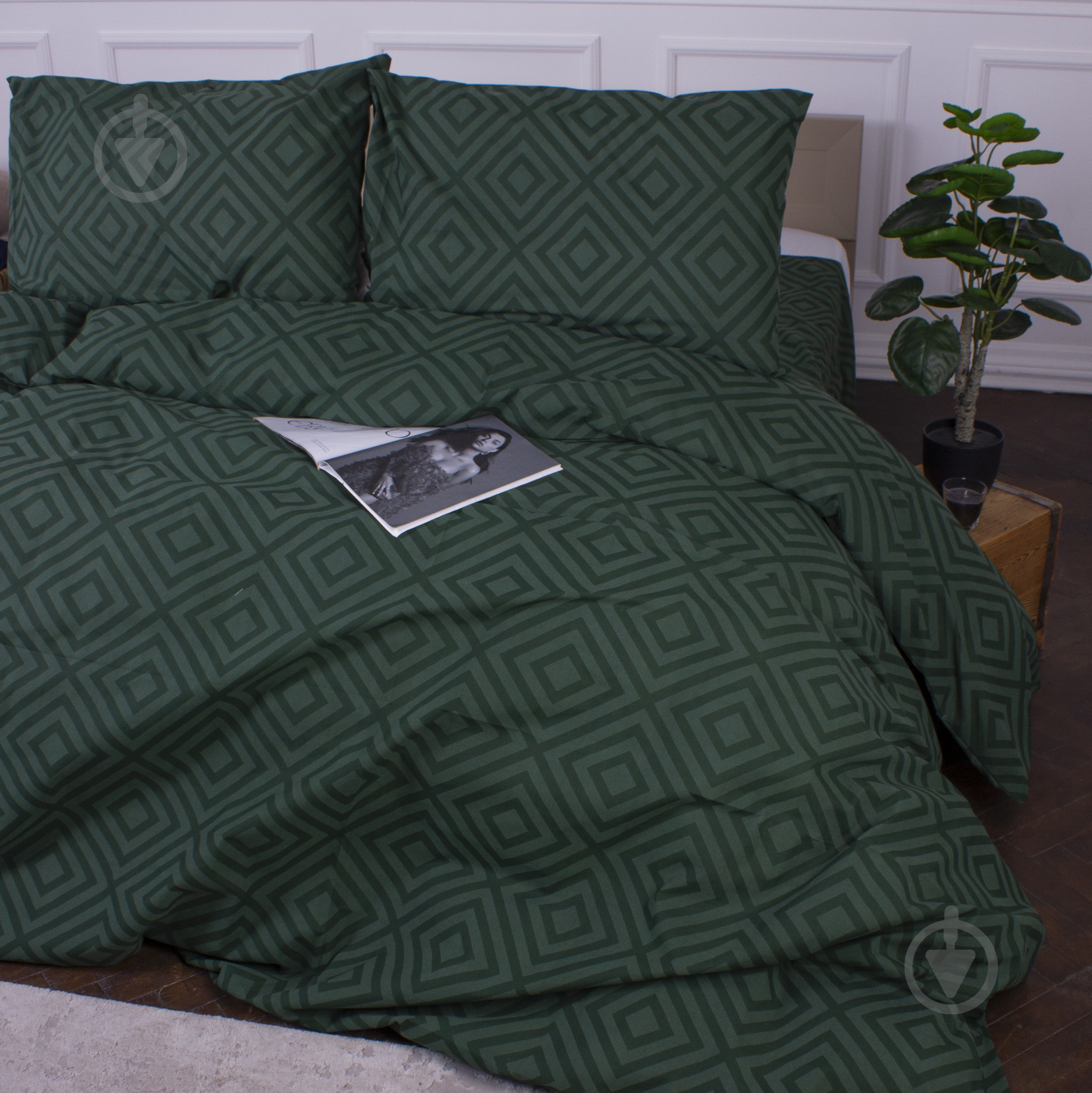 Комплект постельного белья MirSon 17-0622 Geometry Emerald зеленый - фото 4