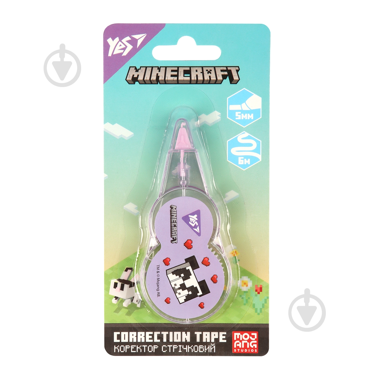 Корректор ленточный YES Minecraft Spring 5 мм х 6 м 340121 - фото 1