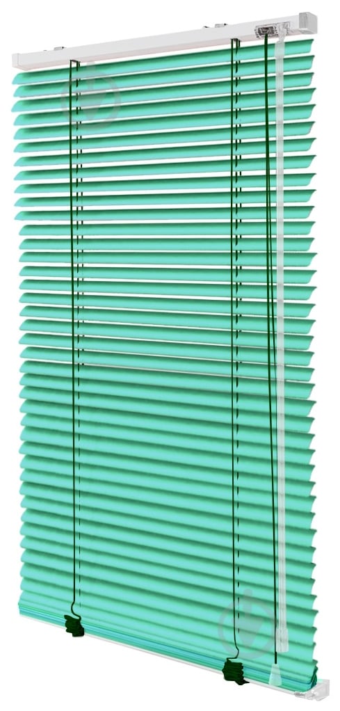Жалюзі Rollotex алюмінієві горизонтальні з фіксацією 96х210 см зелений металік - фото 1