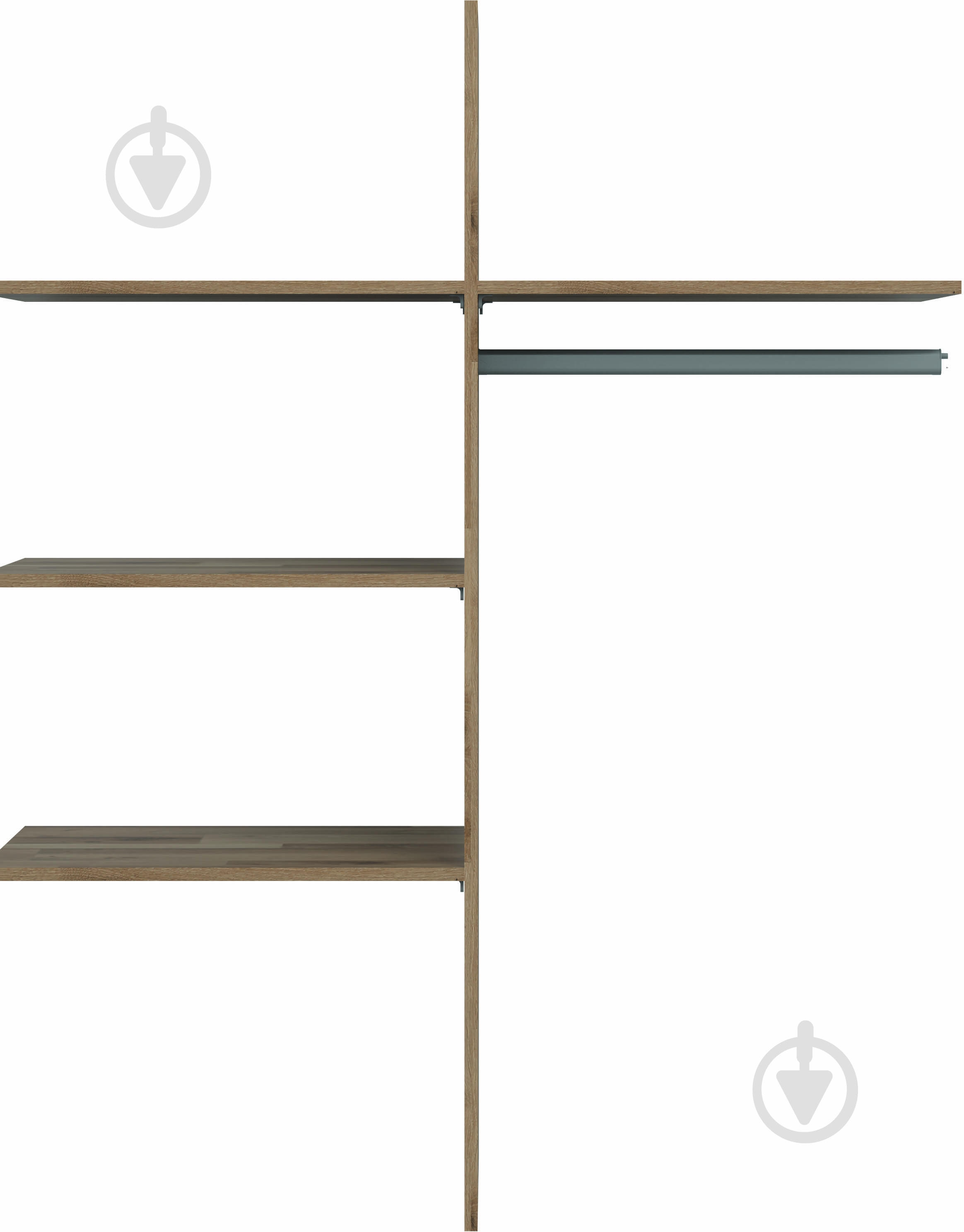 Полки к шкафу гардеробному BRW Arica 14761176477 дуб сильва/бетон (L112-WKSZF/118-TX/DASV) - фото 1 Полки к шкафу гардеробному BRW Arica 14761176477 дуб сильва/бетон (L112-WKSZF/118-TX/DASV) - фото 1