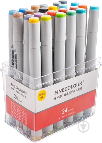 Набір маркерів FINECOLOUR Junior 24 кольори EF101-TB24 різнокольоровий - фото 1