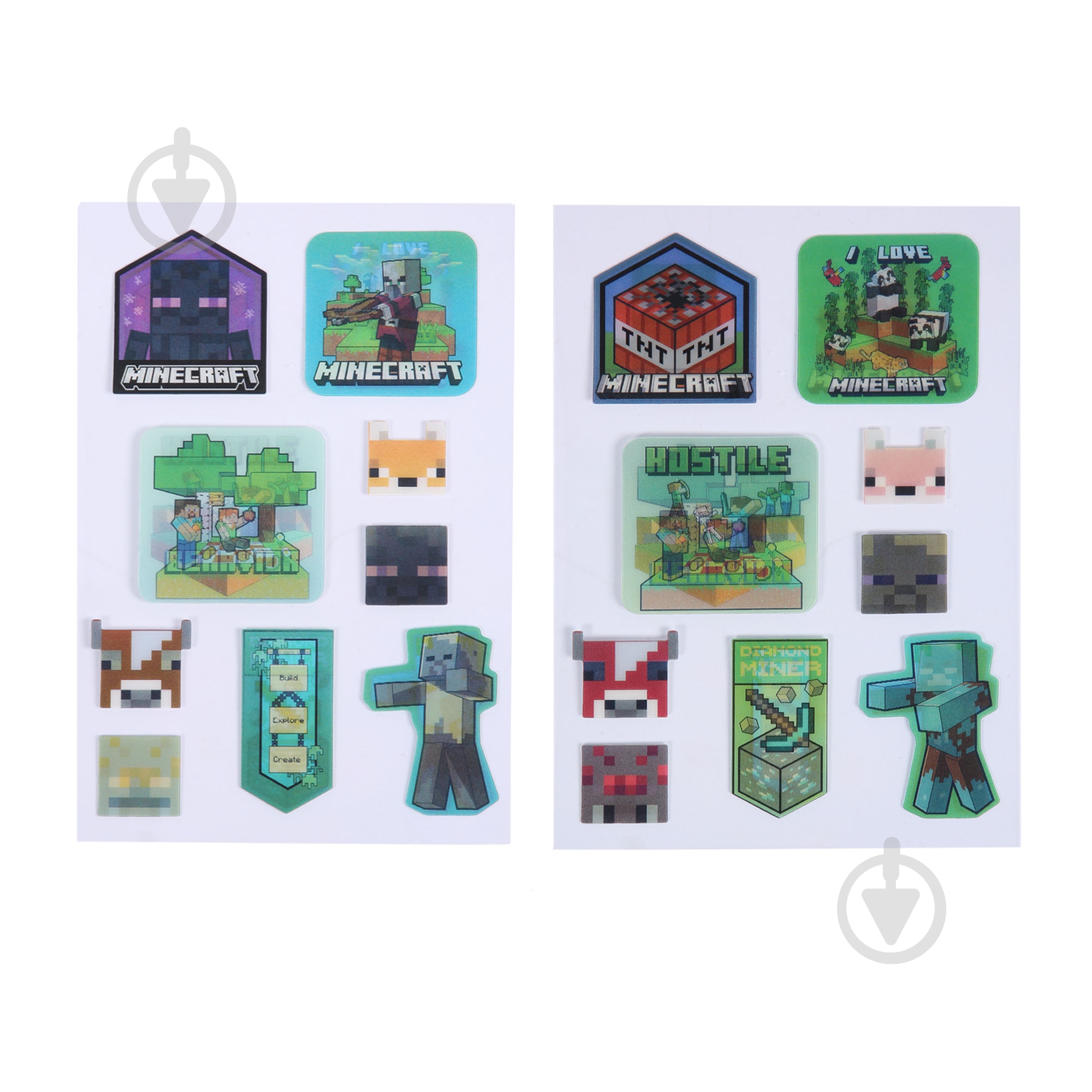 Набор наклеек YES 2D Minecraft Characters 708531 - фото 6