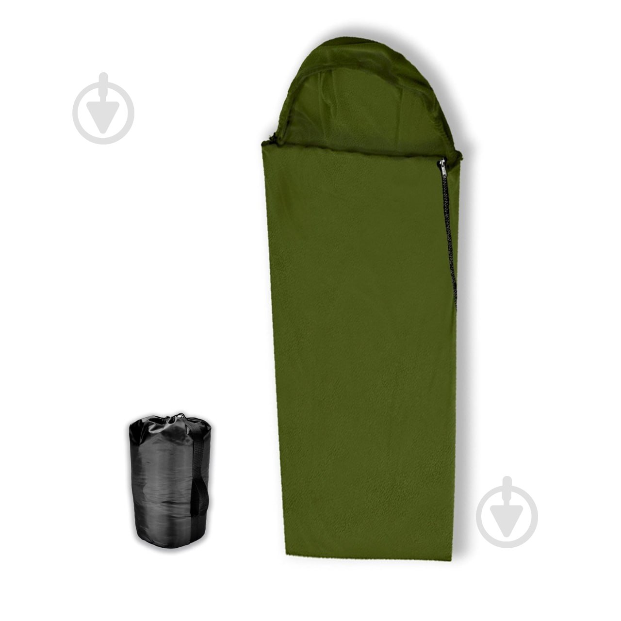 Спальник GF Champion Вкладыш с капюшоном флисовый для спального мешка, 280 г/м², 200*75см - фото 3