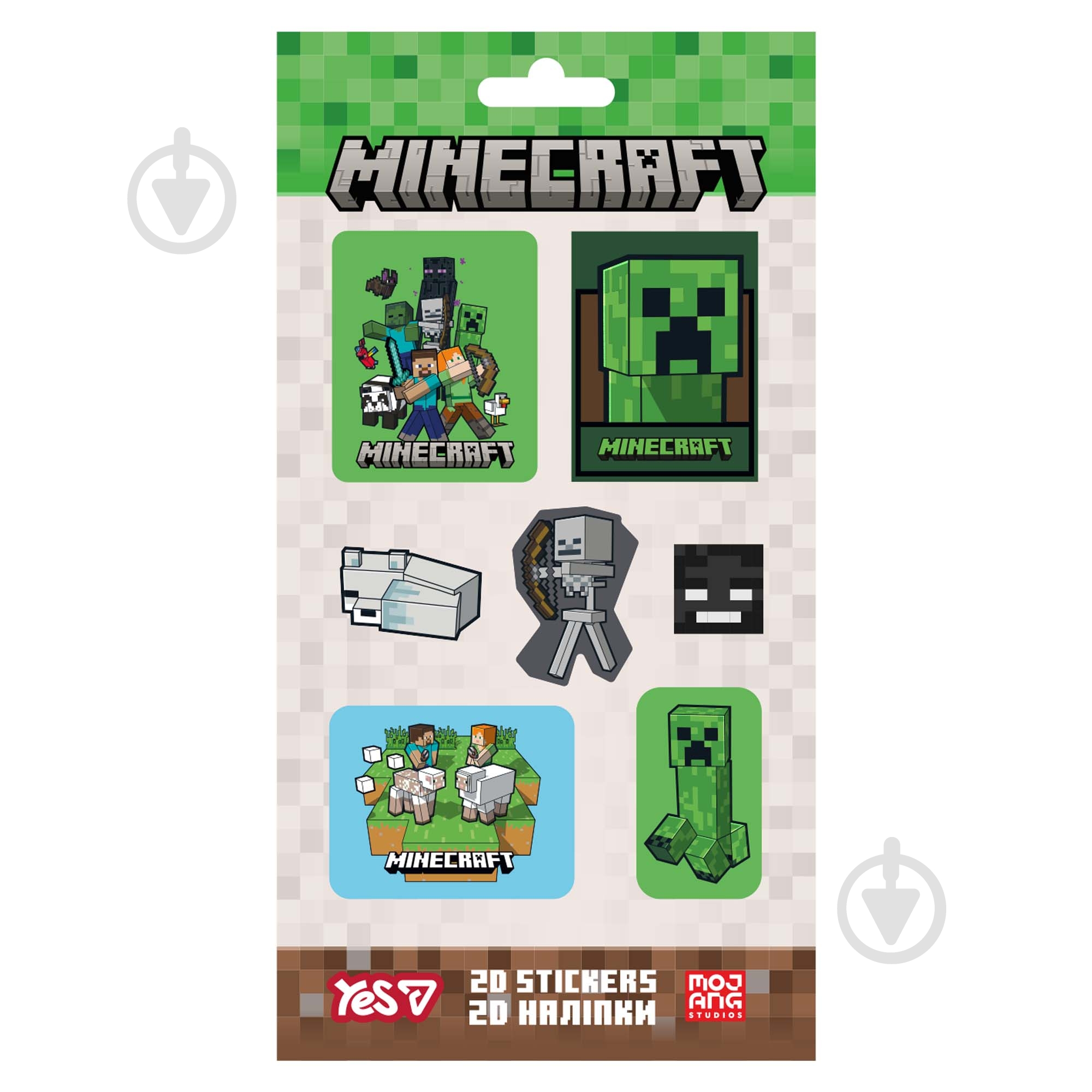 Набор наклеек YES 2D Minecraft Heroes 708530 - фото 1 Набор наклеек YES 2D Minecraft Heroes 708530 - фото 1
