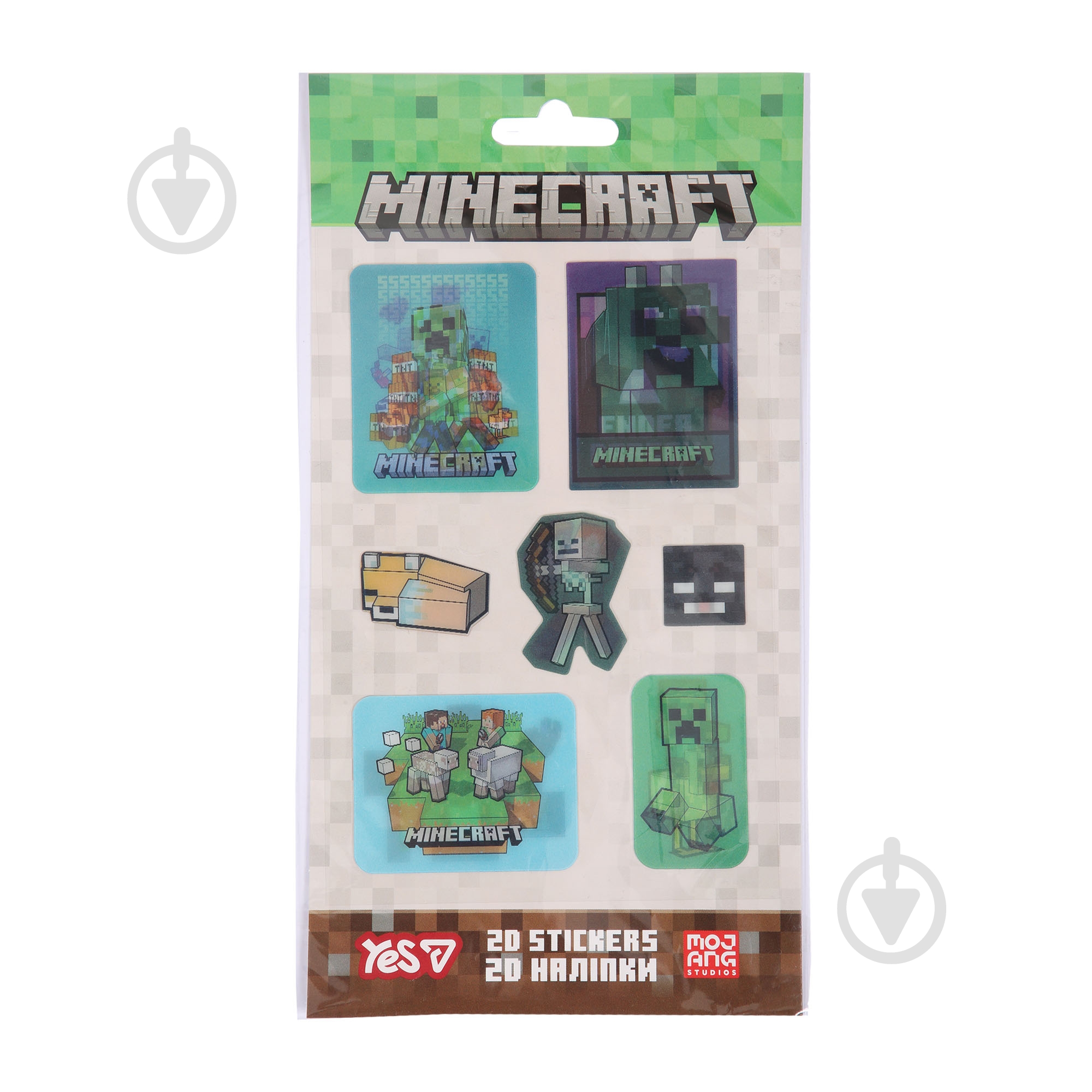 Набор наклеек YES 2D Minecraft Heroes 708530 - фото 3 Набор наклеек YES 2D Minecraft Heroes 708530 - фото 3