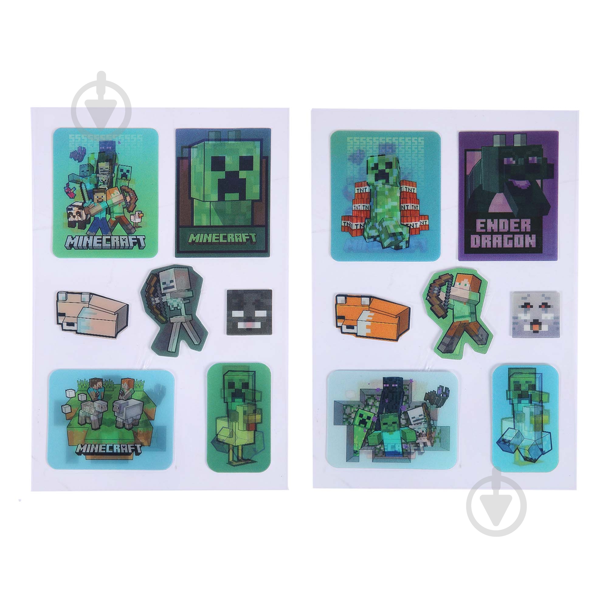 Набор наклеек YES 2D Minecraft Heroes 708530 - фото 6 Набор наклеек YES 2D Minecraft Heroes 708530 - фото 6