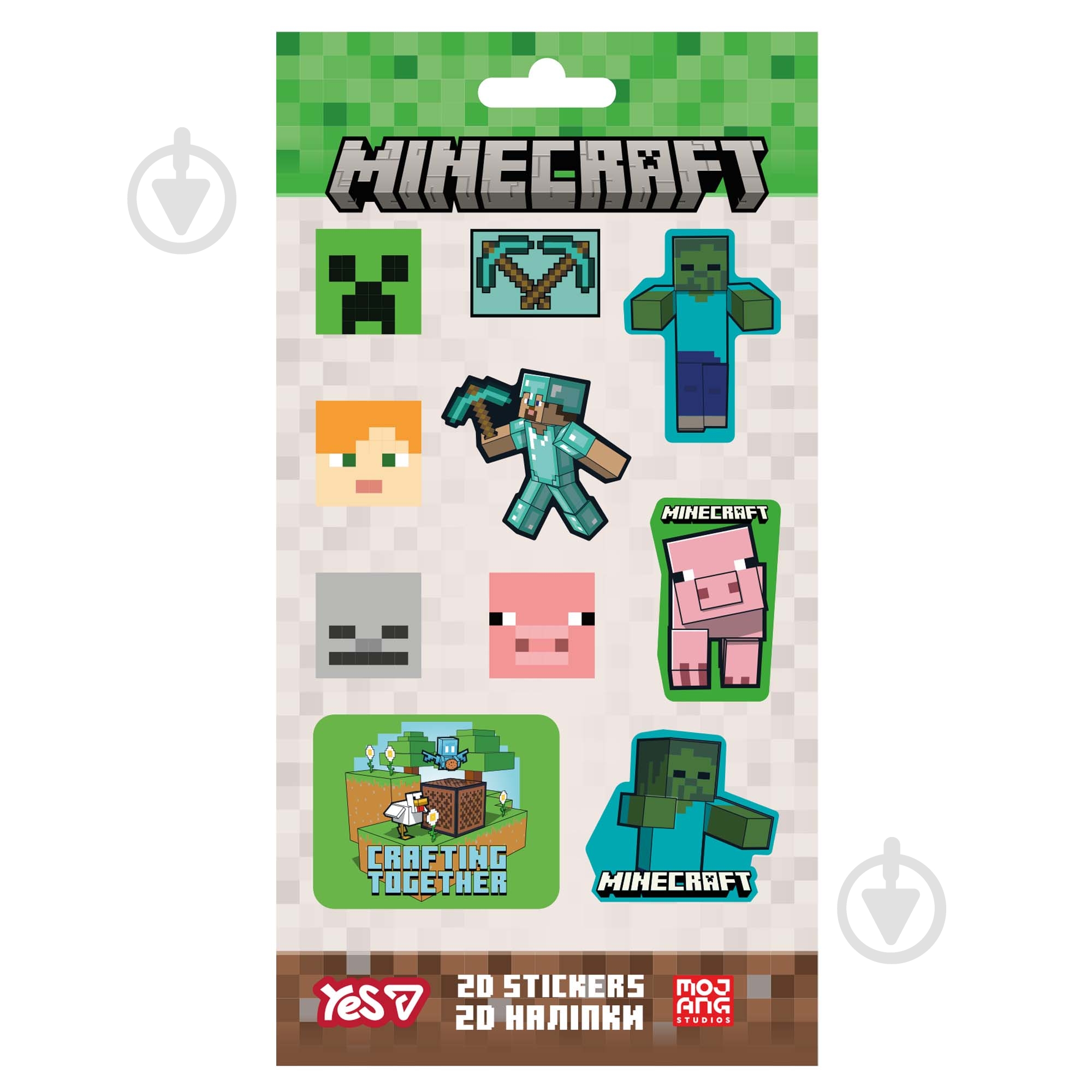 Набор наклеек YES 2D Minecraft 708529 - фото 1
