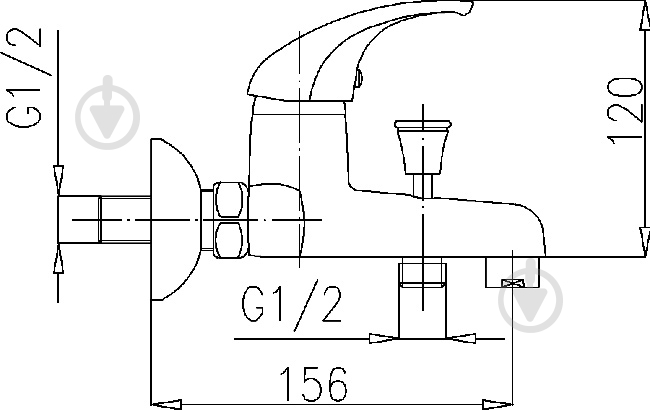 Змішувач для ванни KFA Baryt 554-010-00 - фото 3 Змішувач для ванни KFA Baryt 554-010-00 - фото 3