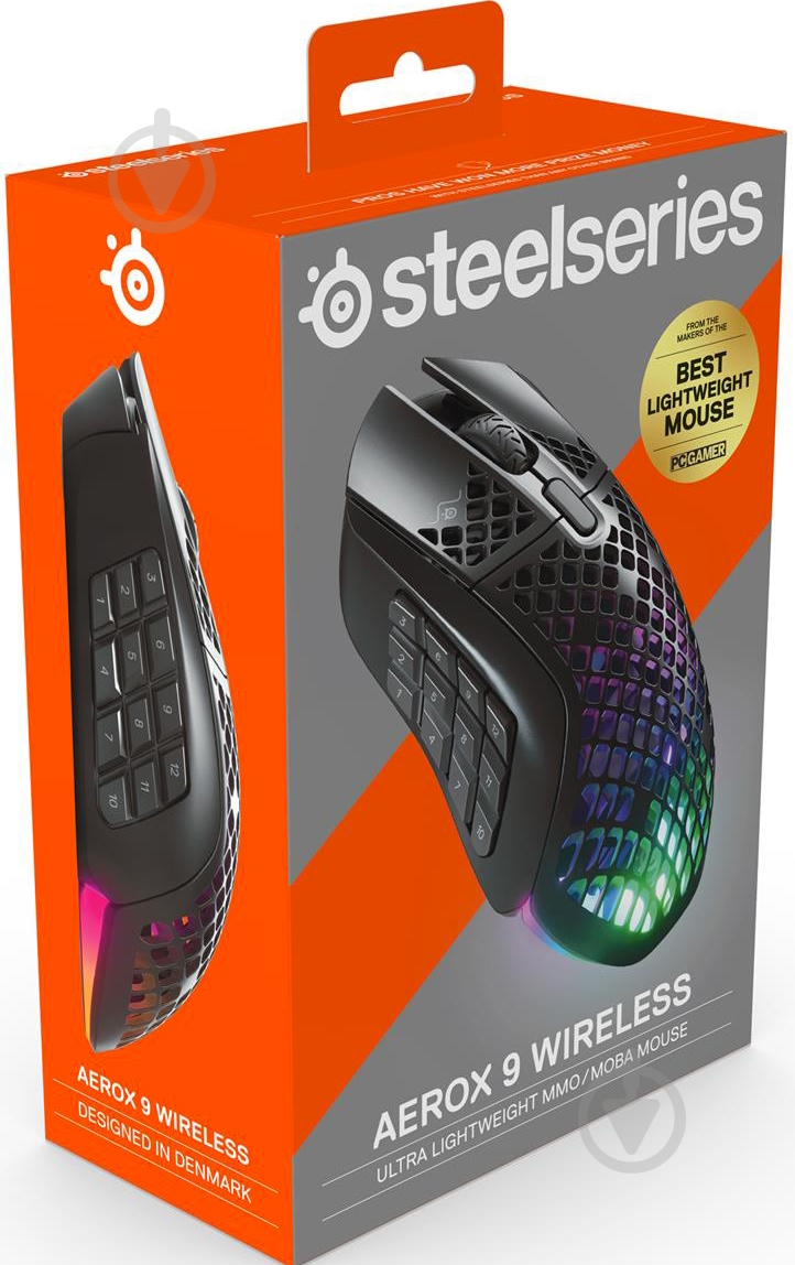 Мышь SteelSeries Aerox 9 Wireless black (SS62618) - фото 8