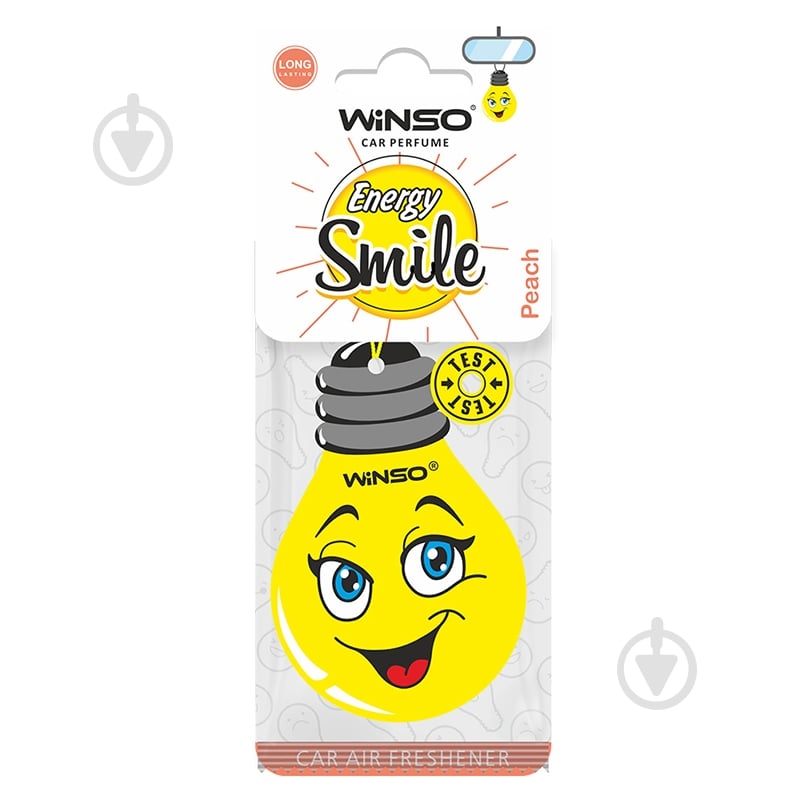 Ароматизатор подвесной WINSO Smile Card - Peach 990360 - фото 1 Ароматизатор подвесной WINSO Smile Card - Peach 990360 - фото 1