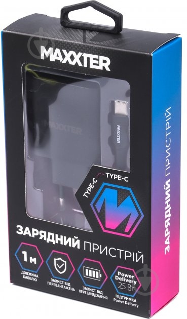 Мережевий зарядний пристрій Maxxter WC-PD25W-CtC-01 - фото 5